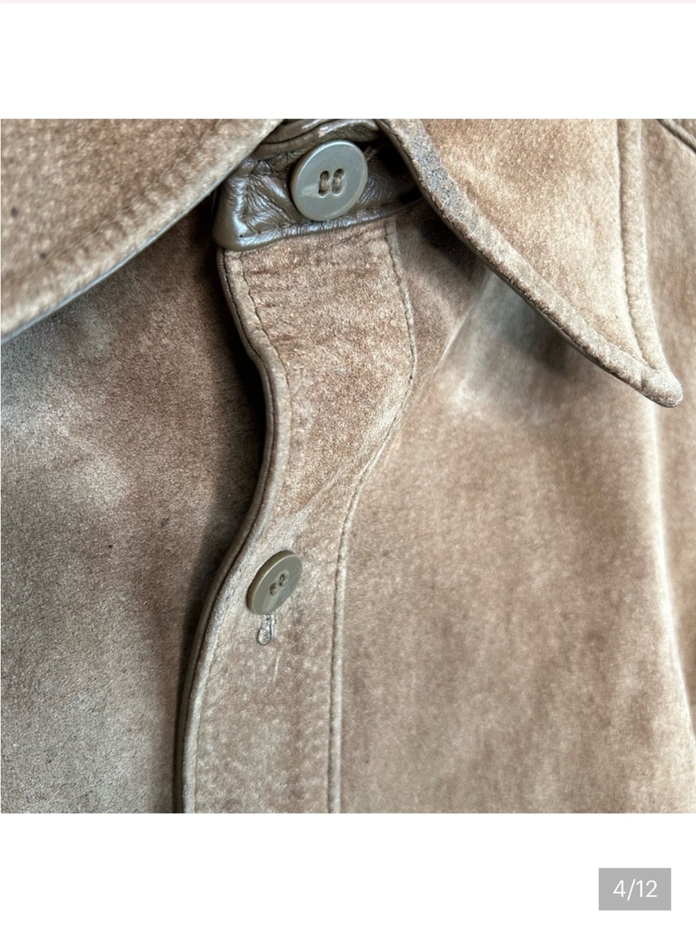 Danier Suede Shacket Retro Western Vest Camel Brown Size Medium - Picture 2 of 8